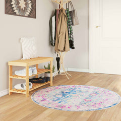 vidaXL Rug Washable Multicolour Ø 120 cm 1