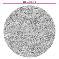 vidaXL Rug Washable Black and White Ø 120 cm 6