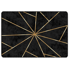 vidaXL Rug Washable Black and Gold 160x230 cm Anti Slip 2