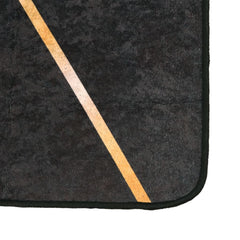 Rug Washable Black and Gold 160 x 230 cm
