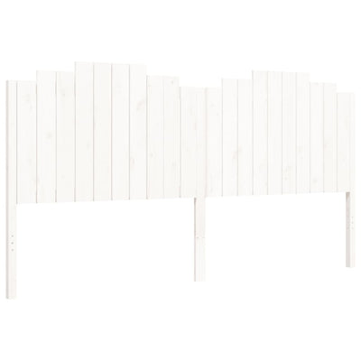 Bed Frame with Headboard White 200x200 cm Solid Wood