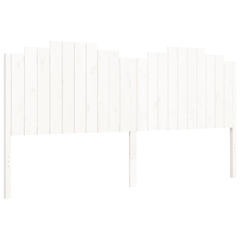 Bed Frame with Headboard White 200x200 cm Solid Wood