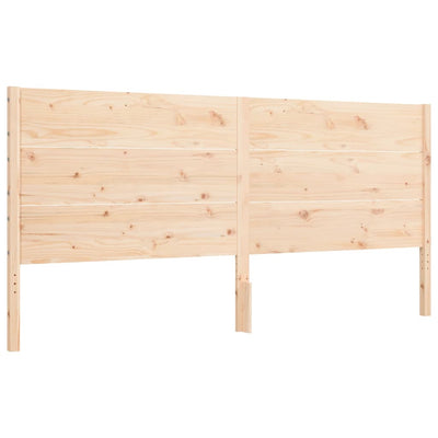 Bed Frame with Headboard 200x200 cm Solid Wood