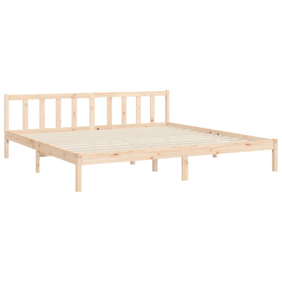 Bed Frame with Headboard 200x200 cm Solid Wood