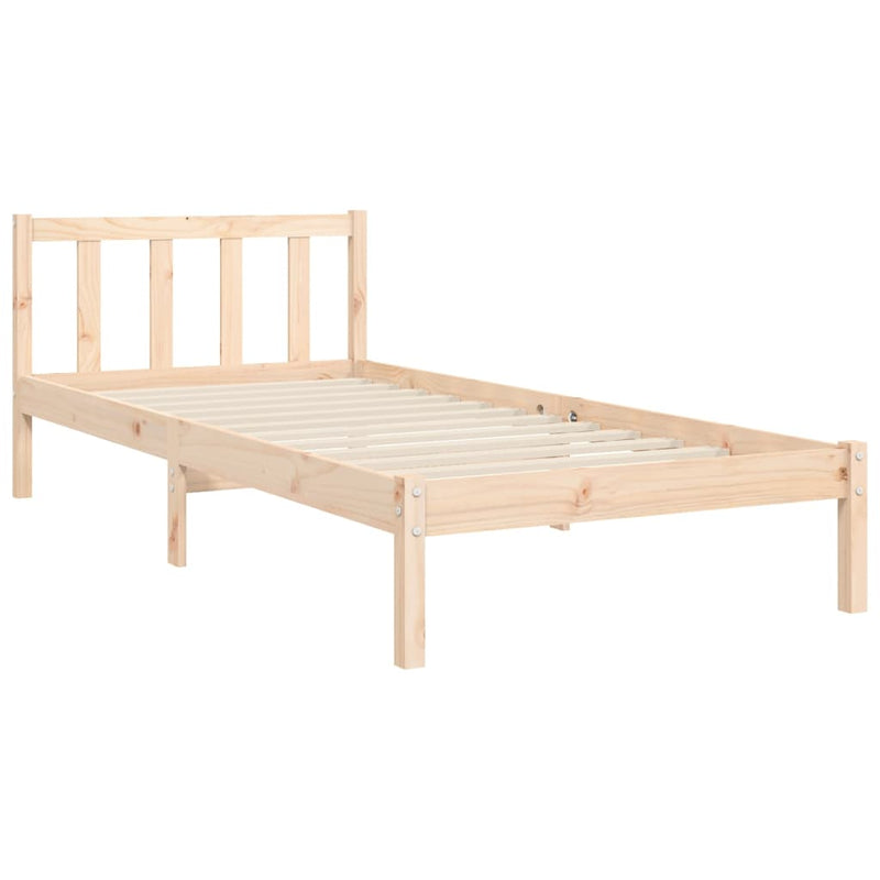 Bed Frame with Headboard 90x200 cm Solid Wood