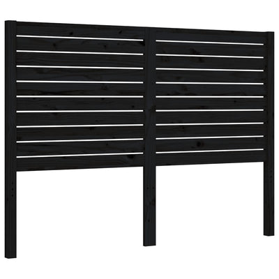 Bed Frame with Headboard Black Small Double Solid Wood