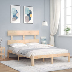 Bed Frame without Mattress Solid Wood Pine