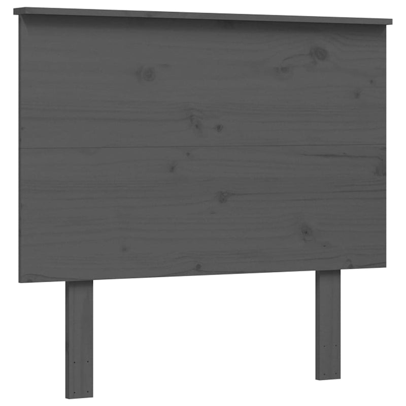 Bed Frame with Headboard Grey 90x200 cm Solid Wood