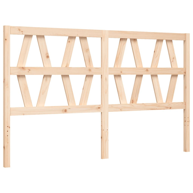 Bed Frame with Headboard King Size Solid Wood