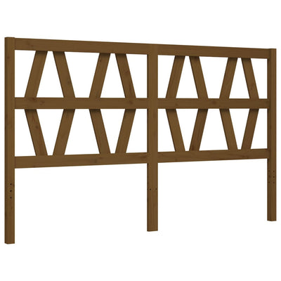 Bed Frame with Headboard Honey Brown 160x200 cm Solid Wood