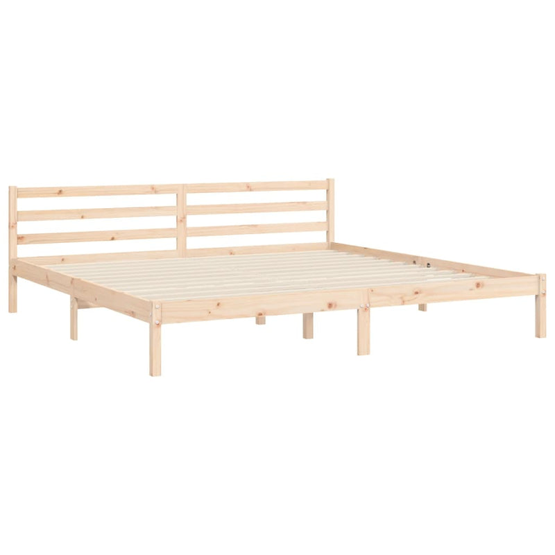 Bed Frame with Headboard 200x200 cm Solid Wood