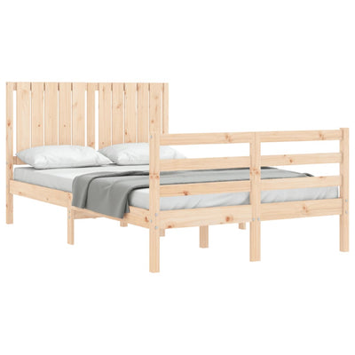 Bed Frame with Headboard 120x200 cm Solid Wood