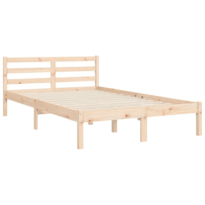 Bed Frame with Headboard 120x200 cm Solid Wood