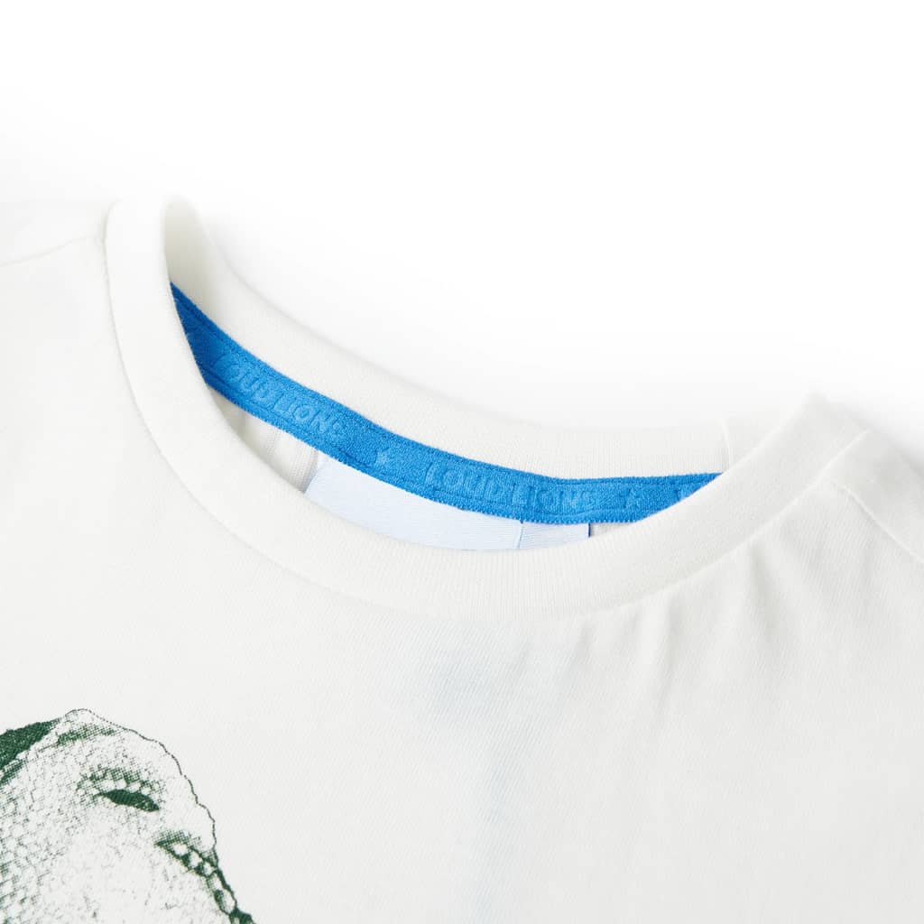 vidaXL Kids'T-shirt Ecru 92 3