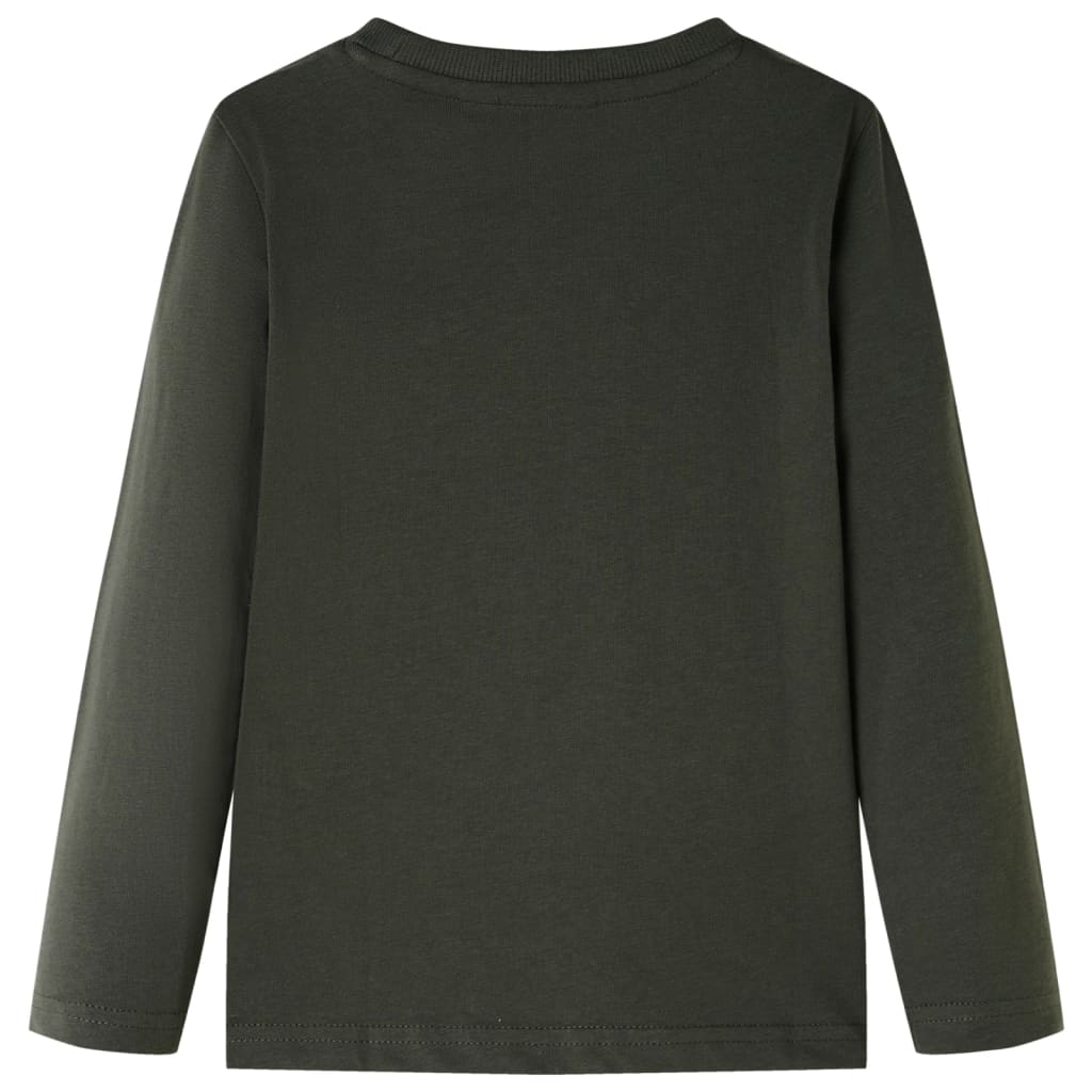 vidaXL Kids'T-shirt with Long Sleeves Khaki 104 2