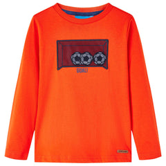 vidaXL Kids'T-shirt with Long Sleeves Bright Orange 116 1