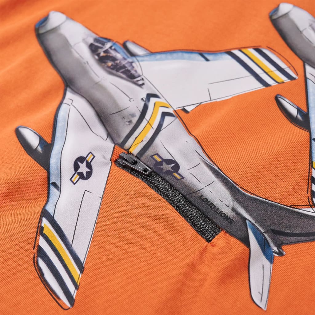 vidaXL Kids'T-shirt with Long Sleeves Dark Orange 92 4