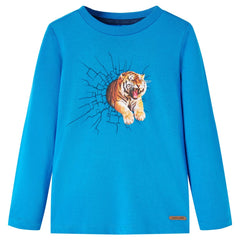 vidaXL Kids'T-shirt with Long Sleeves Cobalt Blue 116 1