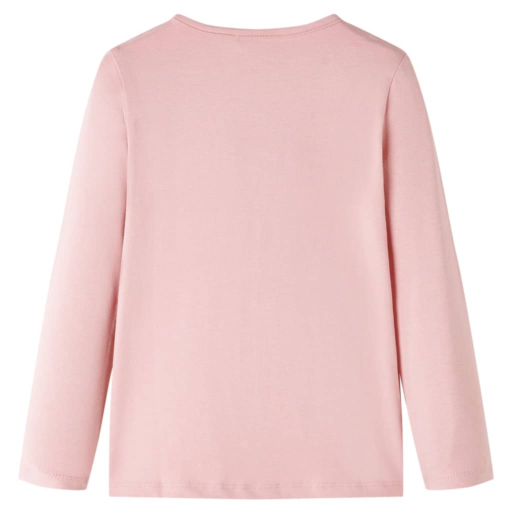vidaXL Kids'T-shirt with Long Sleeves Light Pink 104 2
