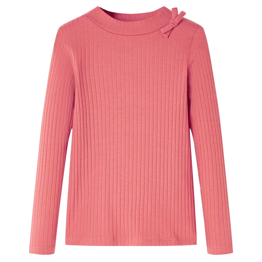vidaXL Kids'T-shirt with Long Sleeves Old Pink 128 1