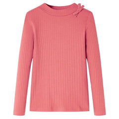 vidaXL Kids'T-shirt with Long Sleeves Old Pink 128 1