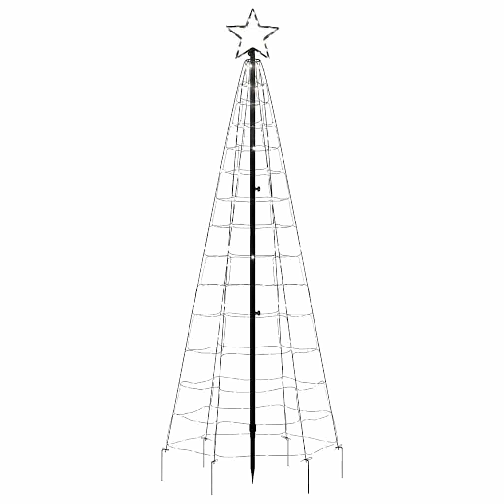 vidaXL LED Christmas Tree with Spikes 220 LEDs Cold White 180 cm 3