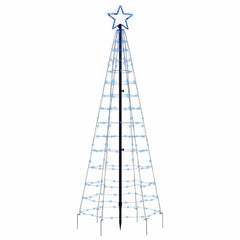 vidaXL LED Christmas Tree with Spikes 220 LEDs Blue 180 cm 3