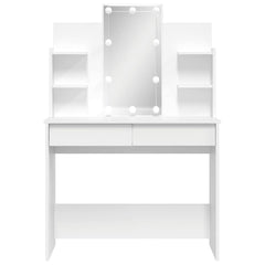 vidaXL Dressing Table with LED Lights White 96x40x142 cm 3