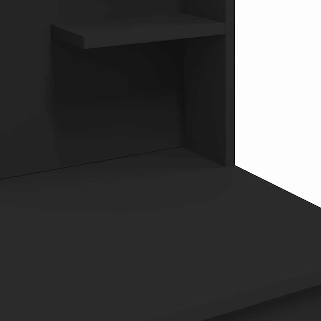 vidaXL Dressing Table with LED Lights Black 96x40x142 cm 6