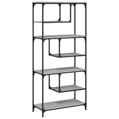 vidaXL Bookcase Grey Sonoma 81x36x176 cm Engineered Wood 2