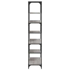vidaXL Bookcase Grey Sonoma 81x36x176 cm Engineered Wood 4