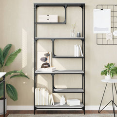 vidaXL Bookcase Grey Sonoma 81x36x176 cm Engineered Wood 1