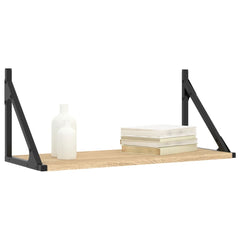 vidaXL Wall Shelves 2 pcs Sonoma Oak 60x25x25.5 cm Engineered wood 3