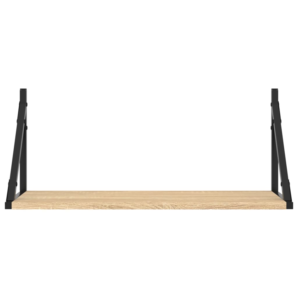 vidaXL Wall Shelves 2 pcs Sonoma Oak 60x25x25.5 cm Engineered wood 5