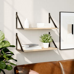 vidaXL Wall Shelves 2 pcs Sonoma Oak 60x25x25.5 cm Engineered wood 1
