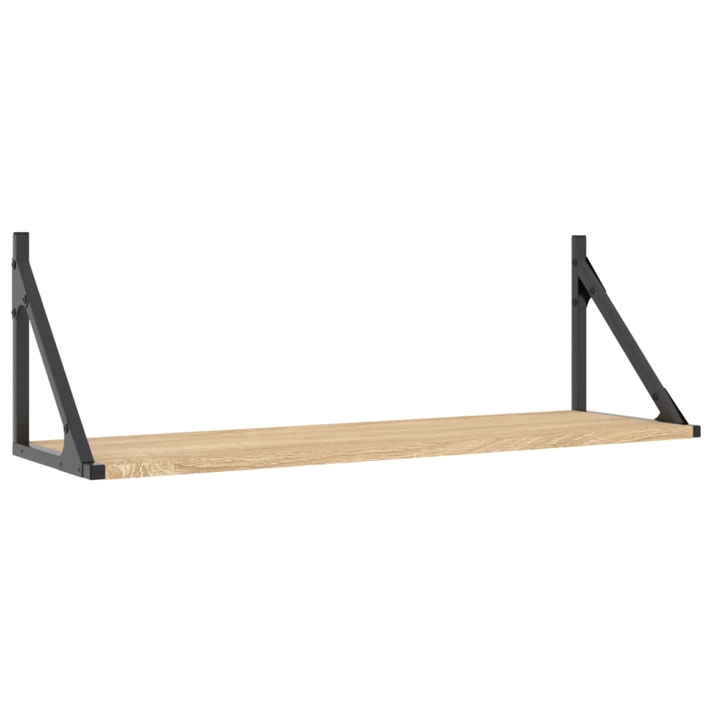 Wall Shelves 2 pcs Sonoma Oak Engineered Wood, image 4