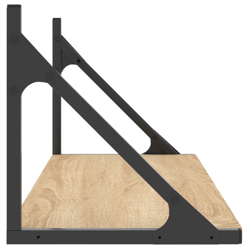 Wall Shelves 2 pcs Sonoma Oak Engineered Wood, image 6