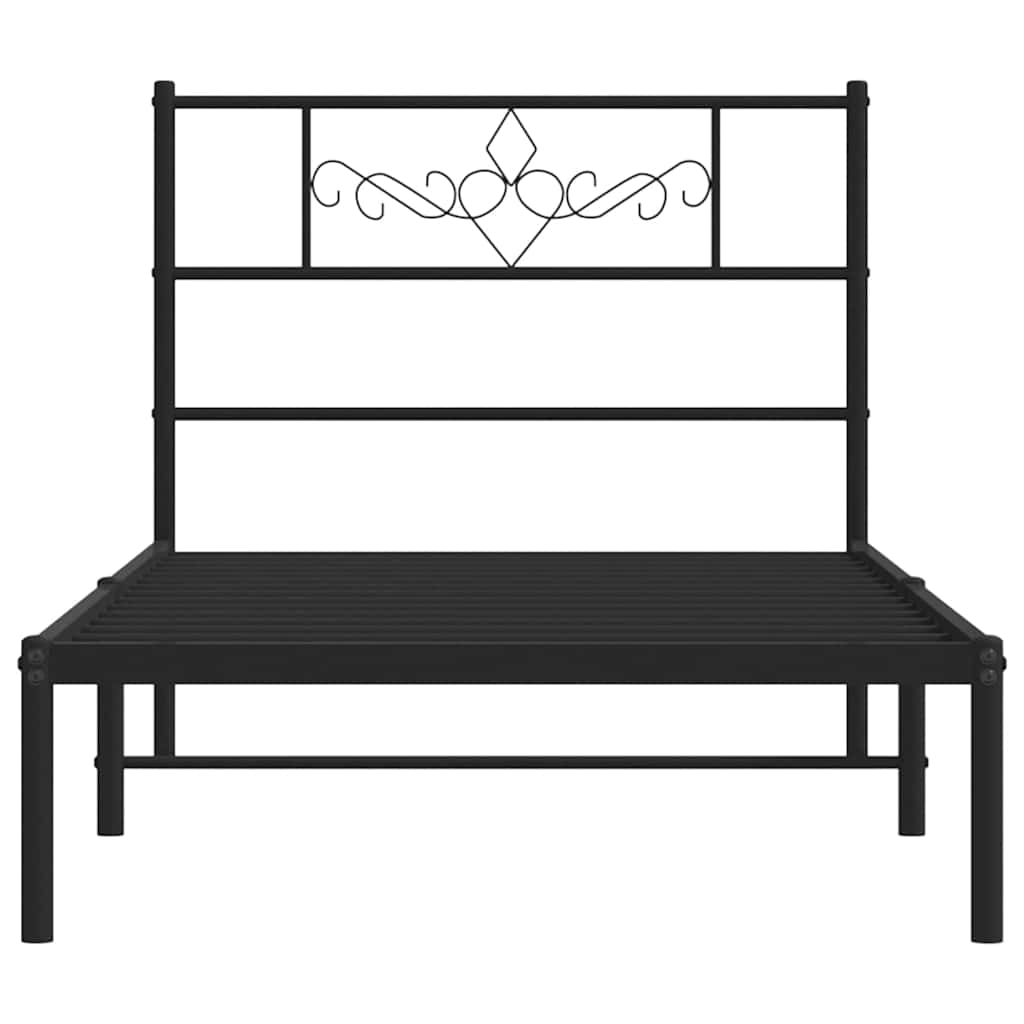 vidaXL Bed Frame | Black | Steel | Single | Durable | Bed Frame | Rectangular 6