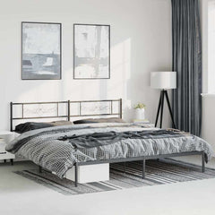 vidaXL Bed Frame | Black | Powder-Coated Steel | 193x203 cm | Bed Frame 1