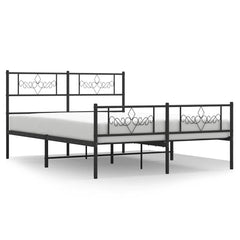 vidaXL Bed Frame | Black | Powder-Coated Steel | Double | Bed Frame 2