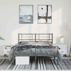 vidaXL Bed Frame | Black | Powder-Coated Steel | Double | Bed Frame 4