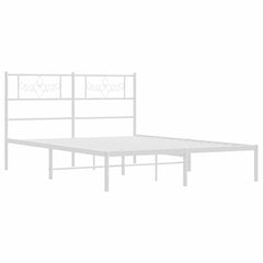 vidaXL Bed Frame | White | Powder-Coated Steel | King | Bed Frame | Rectangular 3