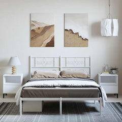 vidaXL Bed Frame | White | Powder-Coated Steel | King | Bed Frame | Rectangular 4
