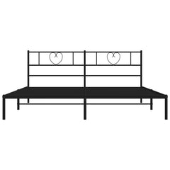 vidaXL Metal Bed Frame without Mattress with Headboard Black 183x213cm 6