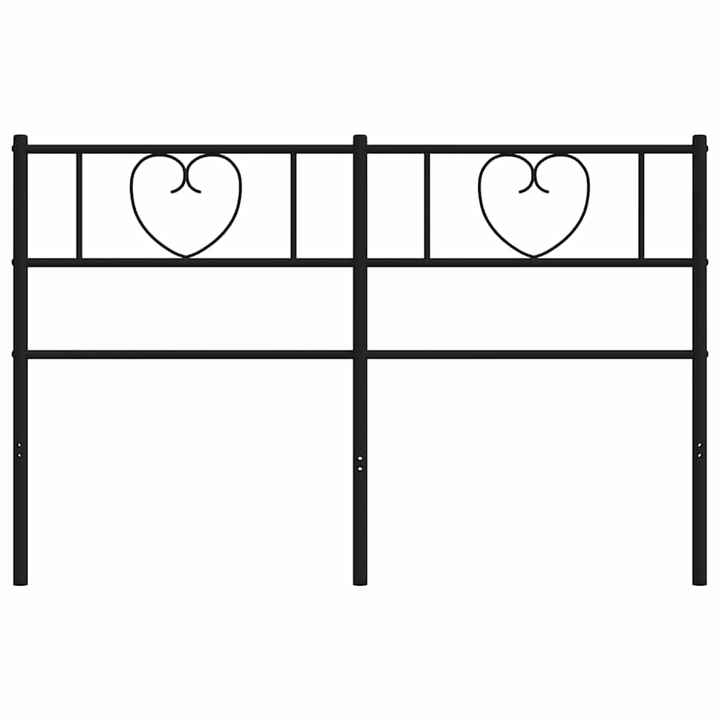 vidaXL Metal Replace Headboard Black 140 cm 4