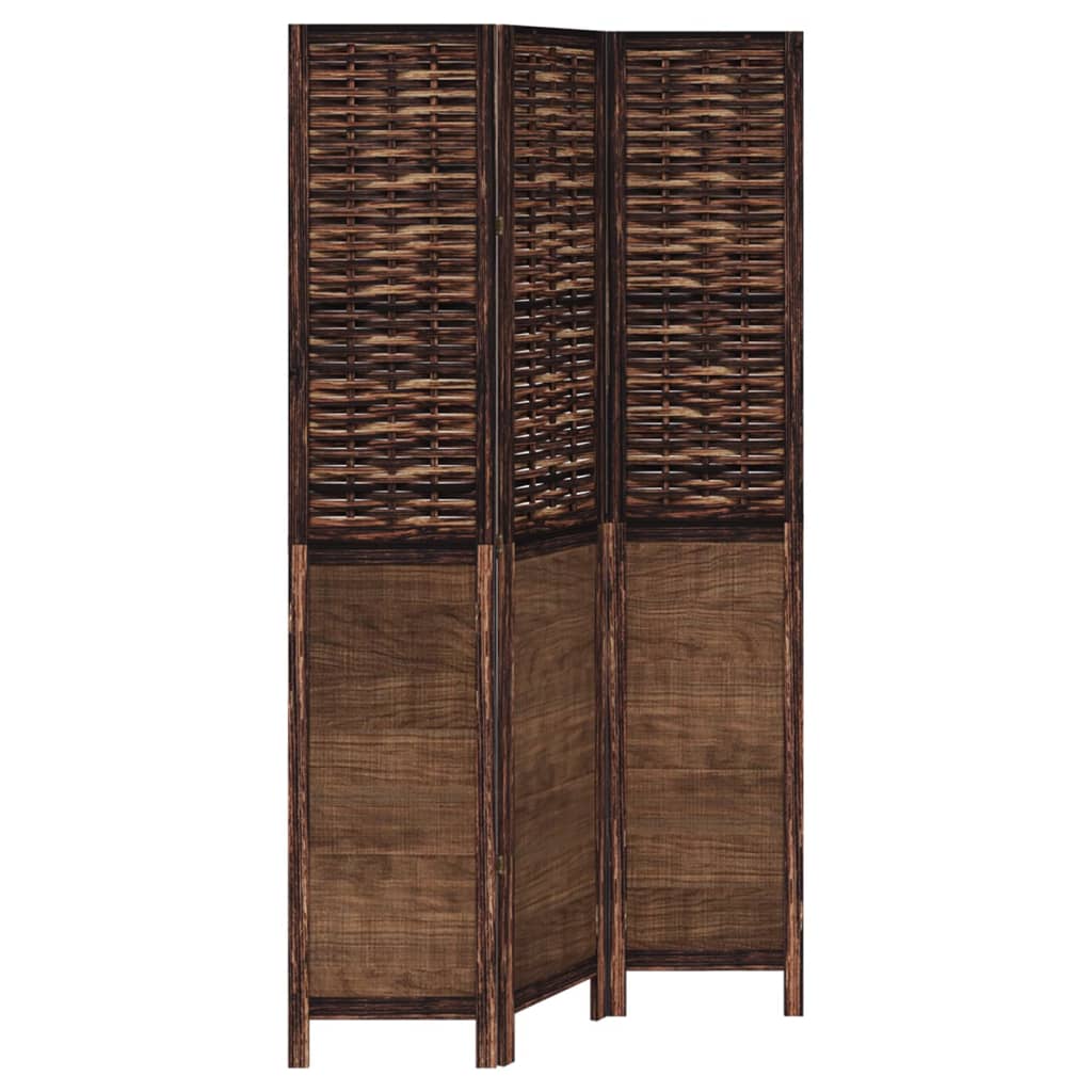 Room Divider Panels Dark Brown Solid Wood Paulownia 40 x 200 cm 3