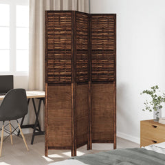 Room Divider Panels Dark Brown Solid Wood Paulownia 40 x 200 cm 3