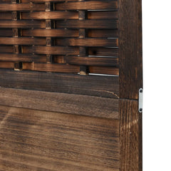 Room Divider Panels Dark Brown Solid Wood Paulownia 40 x 200 cm 3