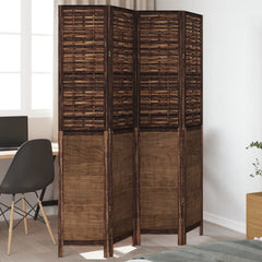 Room Divider Panels Dark Brown Solid Wood Paulownia 40 x 200 cm 4