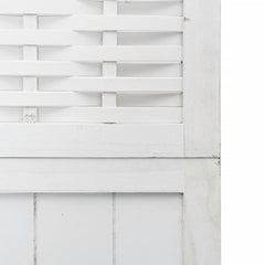 vidaXL Room Divider 3 Panels White Solid Wood Paulownia 6